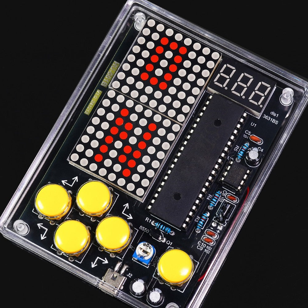 PixelPlay: leuchtende LED-Matrix und Punkteanzeige, echtes Produktfoto